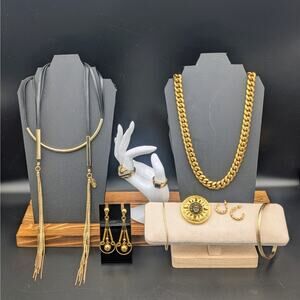 Golden Sun Goddess 9-Piece Collection | Cara Necklace, Brooch, Rings & More